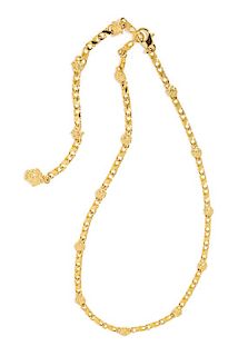 A Gianni Versace Medusa Link Necklace, Length: 26.75"; Drop: 8.5".