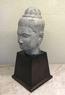 Bronze Head, Khmer, 10/12th Century