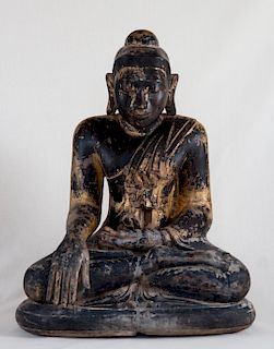 18th c. Buddha, Wood, Burma