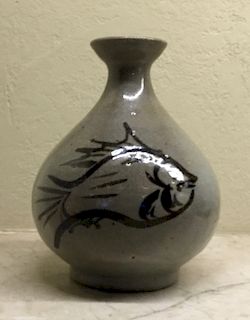 Buncheong Fish Vase, Korea, 15/16th Century