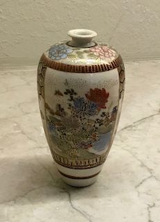 Miniature Satsuma Ovoid Vase, Meiji period