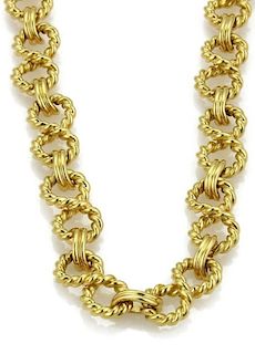 Tiffany & Co. 18k Y/Gold Infinity Style Necklace