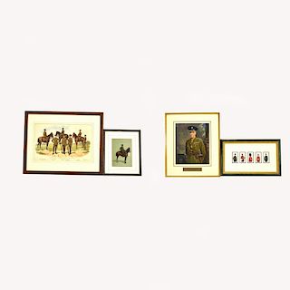 Grouping Of Four (4) Vintage Color Prints, Types