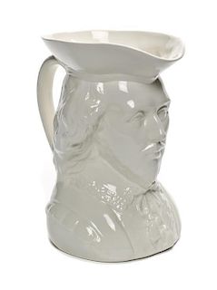 An English Porcelain Toby Jug, Spode, Height 8 1/2 inches.