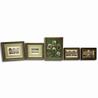 Collection Of Five (5) Framed Old Military