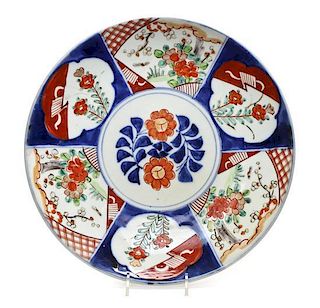 A Chinese Export Porcelain Charger, Diameter 12 1/4 inches.