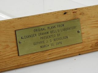 Alexander Graham Bell Original Laboratory Plank