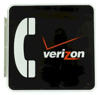 Verizon Telephone DS Reflective Metal Flange Sign