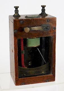 C.1906 Thomson Rice Wood Case Volt Meter No.489
