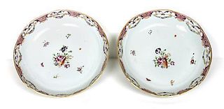 A Pair of Chinese Export Porcelain Plates, Diameter 9 5/8 inches.