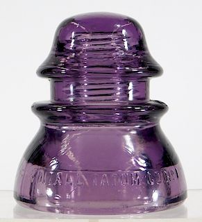 Whitall Tatum Purple Glass No.1 Insulator