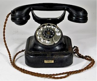 Vintage German Siemens Rotary Cradle Desk Phone
