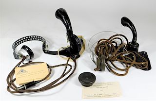 PR Vintage Bakelite Operator Headset & Mouthpiece