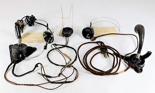 3PC Western Electric Bakelite Operator Headsets