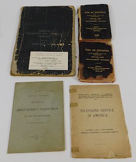 5PC 1904-1910 Telephone Operating Rules Books