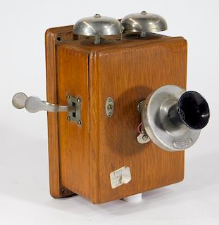 C.1907 Western Electric Wooden Box Wall Telephone