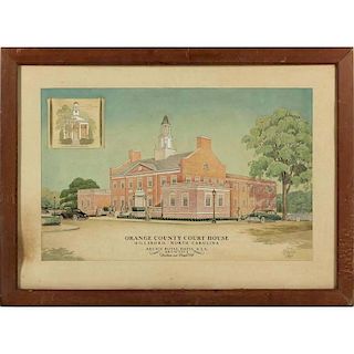"Orange County Court House" Architectural Drawing