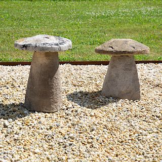 Two English Staddle Stones