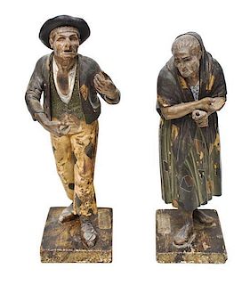 Two Continental Ceramic Figures, Height of tallest 10 3/4 inches.