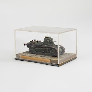 Painted Composite Model of World War I Tank