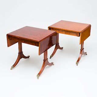 Pair of Federal Style Mahogany Sofa Tables, Late 20th Century