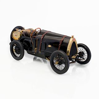 Fine Art Model Tin Plate and Brass Model of a Bugatti Brescia