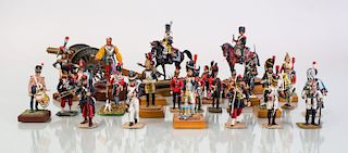 Group of Fifty-Four English and Continental Miniature Painted Lead Military and Historical Figures