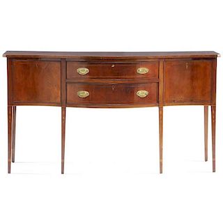 Southern Federal Inlaid Serpentine Front Sideboard