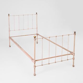 Painted Metal Twin Bed