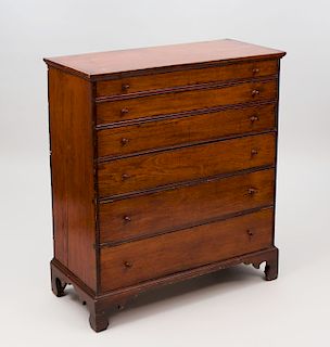 American Stained Pine Chest of Drawers, New England