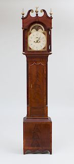 Federal Mahogany Tall Case Clock, Mid-Atlantic States