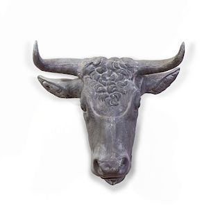 French Zinc Bull Head Butcher's Trade Sign