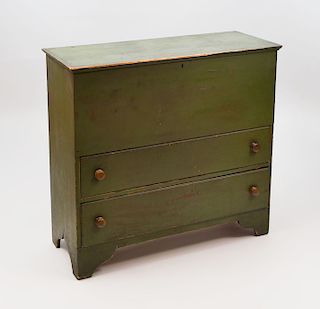 American Green Painted Blanket Chest