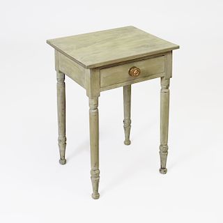 New England Green Painted Side Table