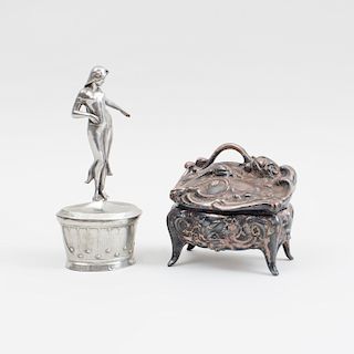 Silvered Metal Box in the Form of a Louis XV Bomb