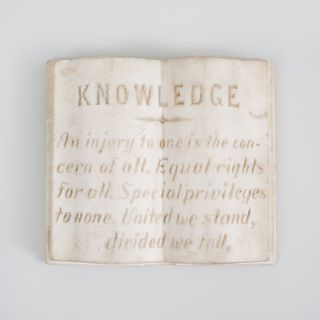 Carved Marble Book Knowledge