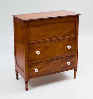 Federal Tiger Maple Tall Blanket Chest