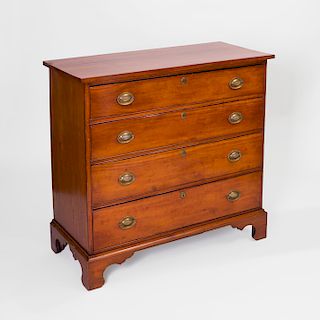 Federal Cherry Chest of Four Drawers, New England