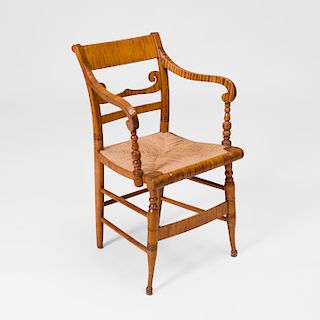 Federal Tiger Maple Chair, New York