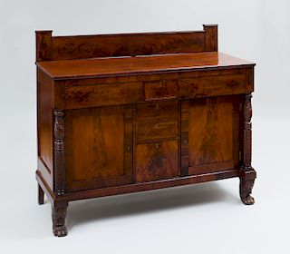 Classical Carved Mahogany Sideboard, New York