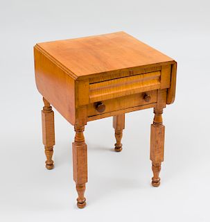Classical Tiger Maple Work Table