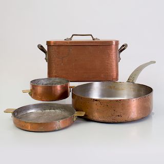 Large Group of French Copper Cookware