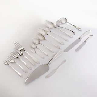 Tiffany Silver Part Flatware Service in the 'Faneuil' Pattern