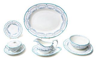 A Partial Set of Cauldon Dinnerware, Width of tray 14 1/2 inches.