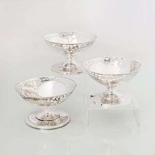 Set of Twelve A.H. Hadley Silver Sorbet Bowls