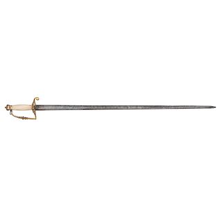 English Naval Officer's 5-Ball Sword by Wooley