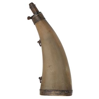 Flat Powder Horn With Adjustable Spout