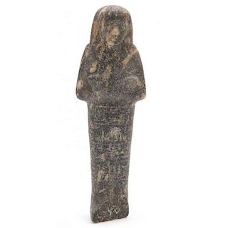 Ancient Egyptian Black Granite Named Ushabti