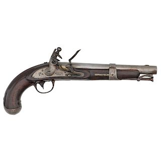 US Model 1828 Flintlock Naval Pistol by Evans