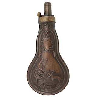 Powder Flask with Hunting Scene